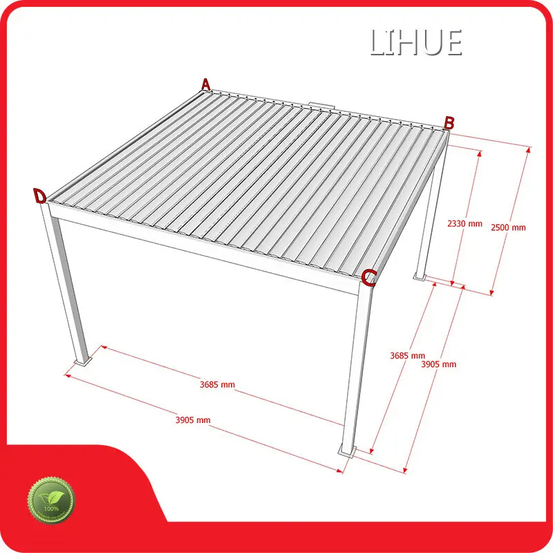 White Aluminum Pergola - - LIHUE 1