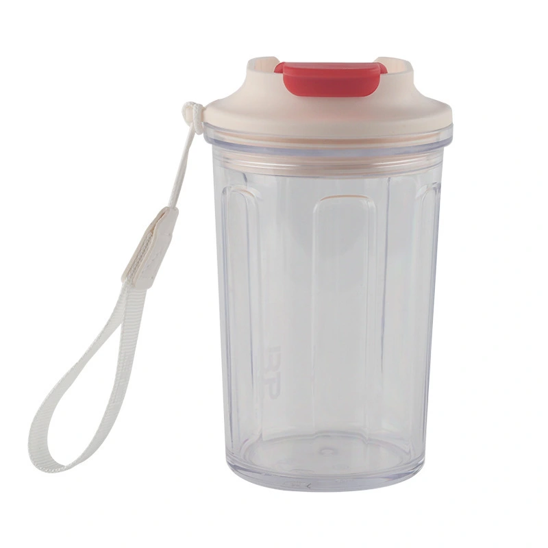 Portable Plastic Coffee Cup with Strap Tritan BPA FREE Water Bottle Manufacturer 1