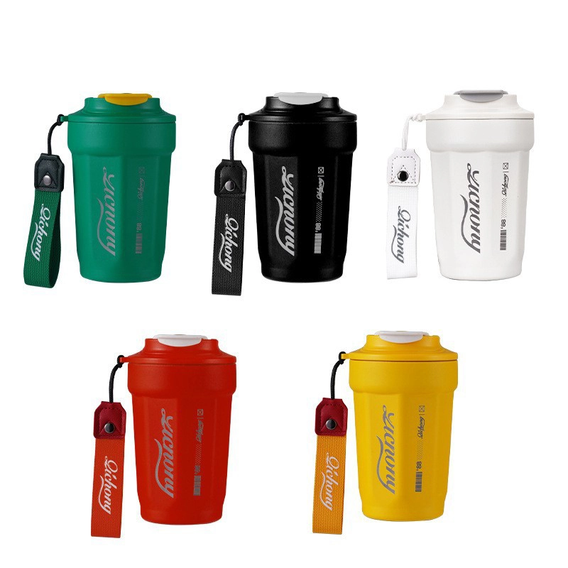 Hot and Cold Coffee Cup with Handle Double Wall Stainless Steel Thermos Cup 1