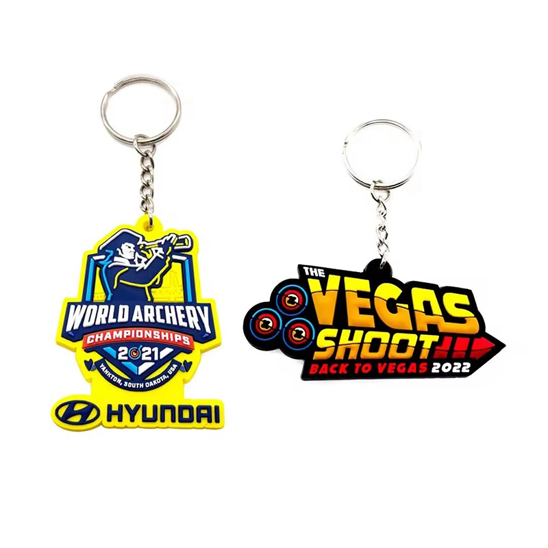 Wholesale Cheap Custom 2D 3D Silicon Rubber Soft PVC Keychain  supplier 1