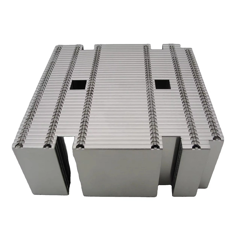 Custom aluminum fins heat sink heat transfer unit sheet metal aluminum zipper fins 1