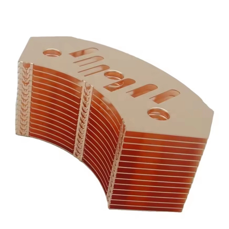 Custom Progressive Stamping and Folded Stack Heat Sink Fins in Copper or Aluminum. 1