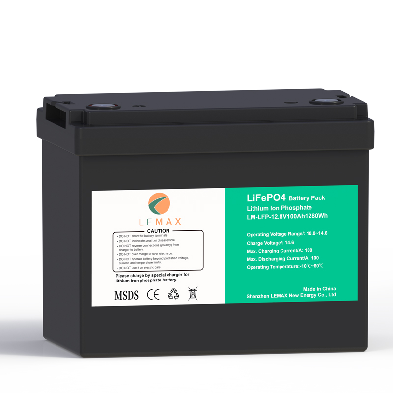 Batteria al litio LFP-12,8V100Ah da 1,28kWh 3