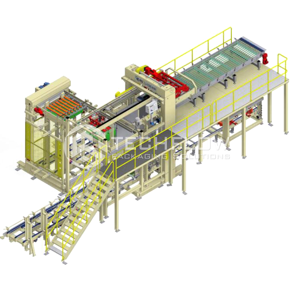 شركة Custombottle Depalletizer Techflow Pack 4