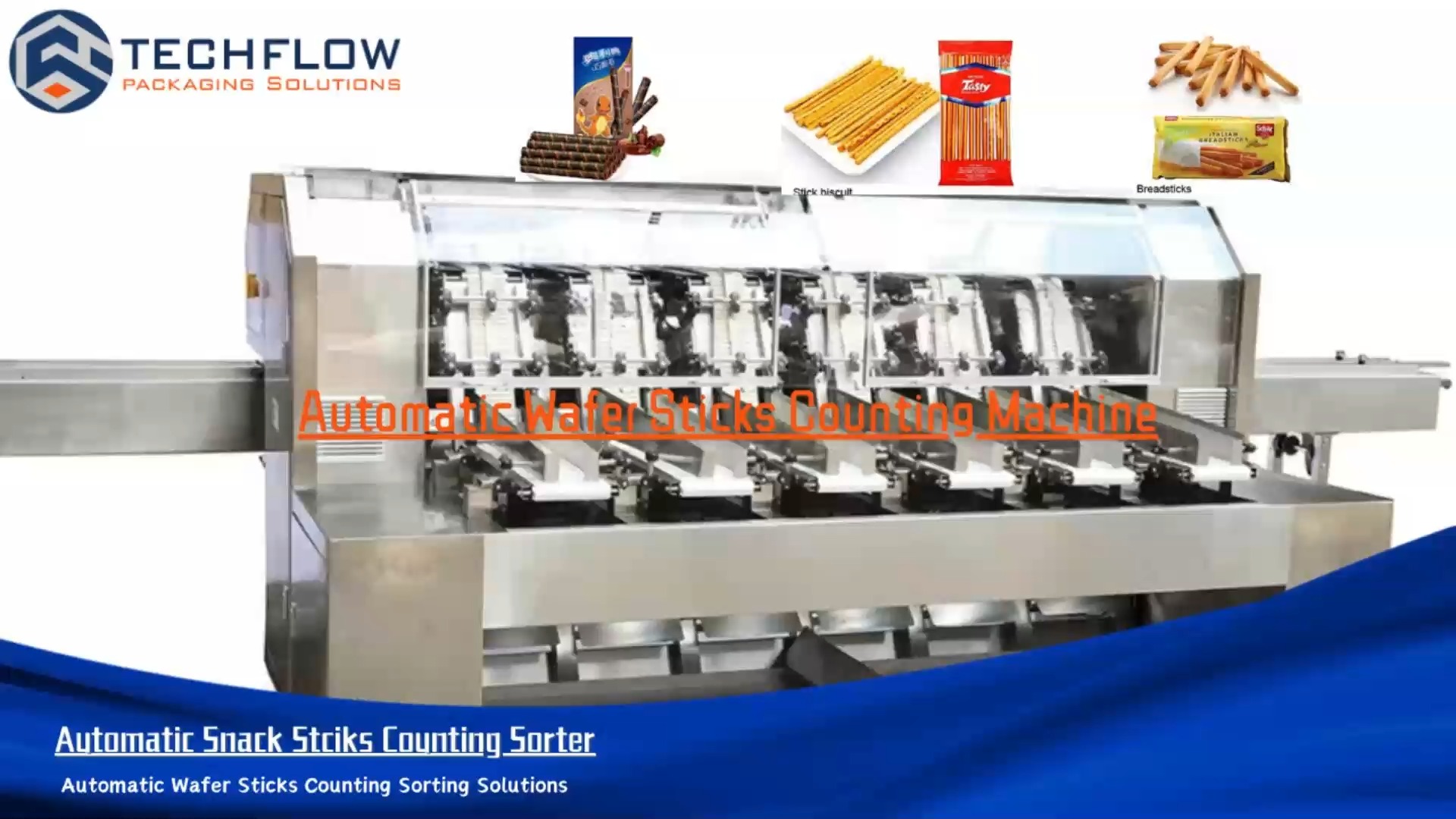 Automatic Wafer Sticks Sorter Counting Machine - Techflow Pack