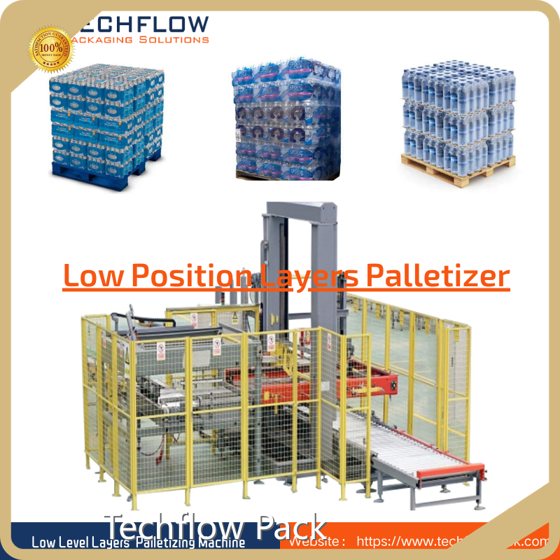 Fornecedor de paletizador de alto nível da marca Techflow Pack 1
