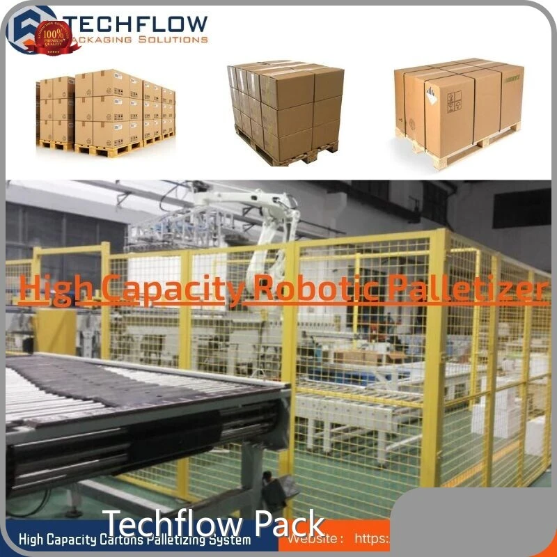 Equipamento/fabricantes de paletização robótica Techflow Pack 1
