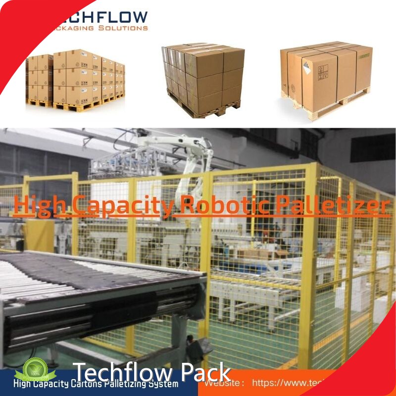 Preço dos fabricantes de paletizadores automáticos Techflow Pack 1