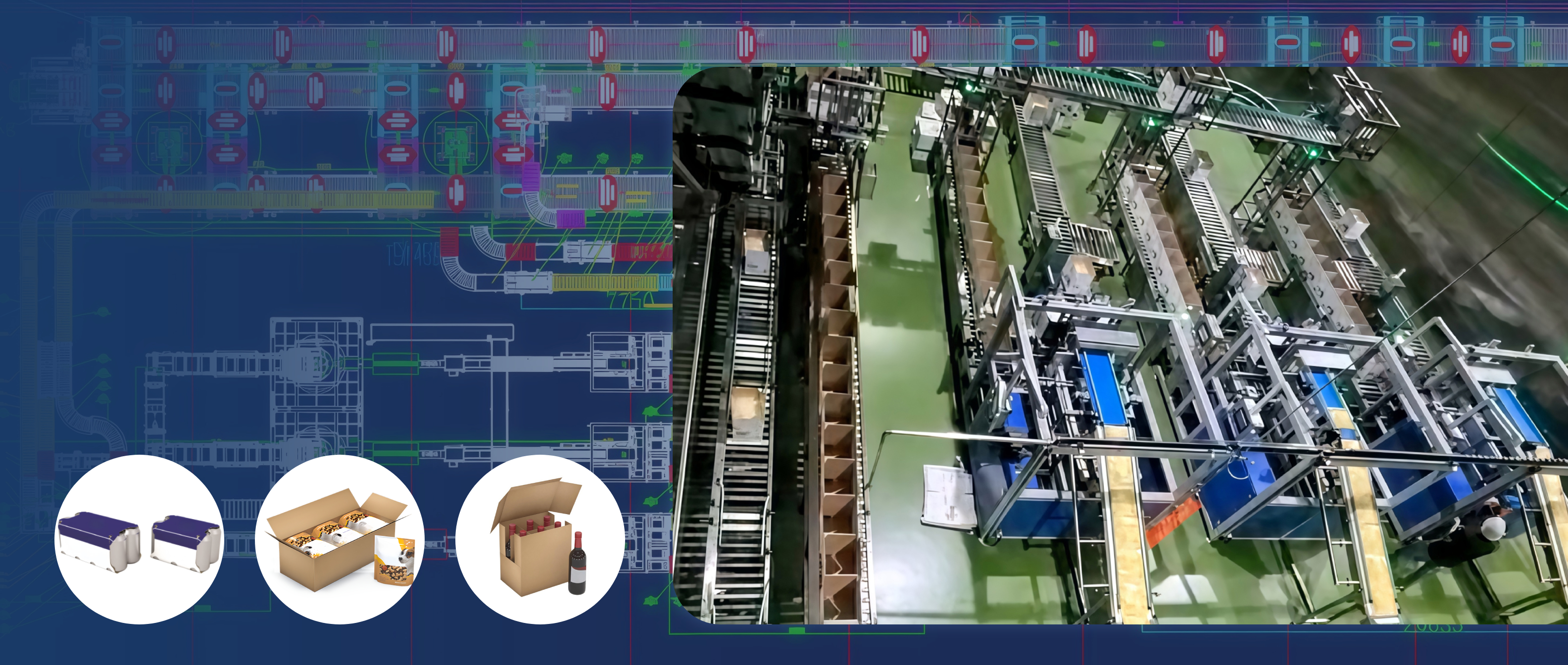 Construtor de Linha de Embalagem de Fim de Caixa Principal