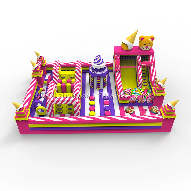 Candy aufblasbarer Freizeitpark für Kinder, Mädchen, Spielplatz, Spaßstadt 1