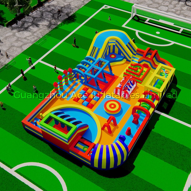15*24m Customized Adult Inflatable Theme Park Bounce House 1