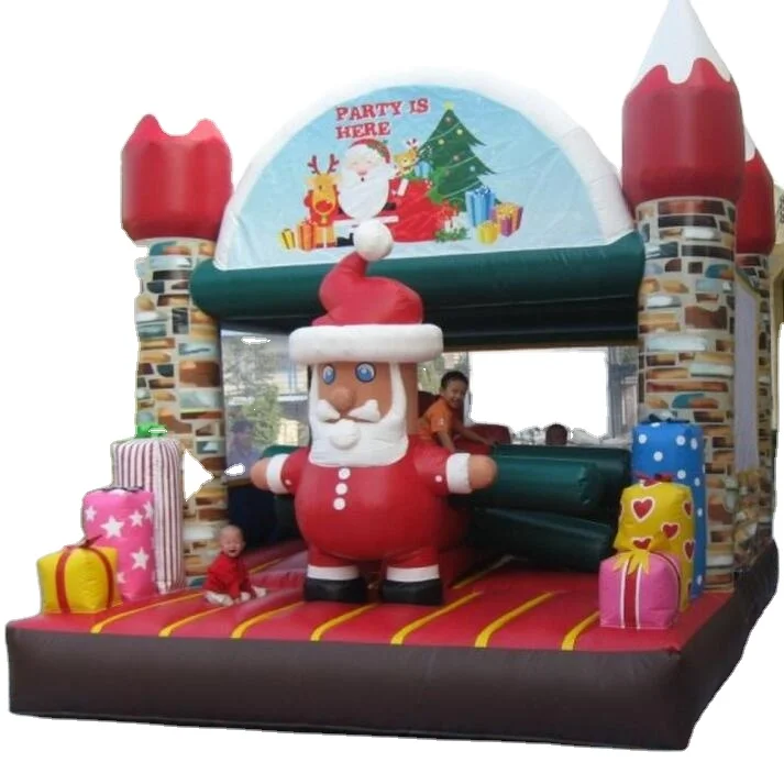 Christmas Inflatables Castle Christmas Inflatable Bouncer Santa Claus ...