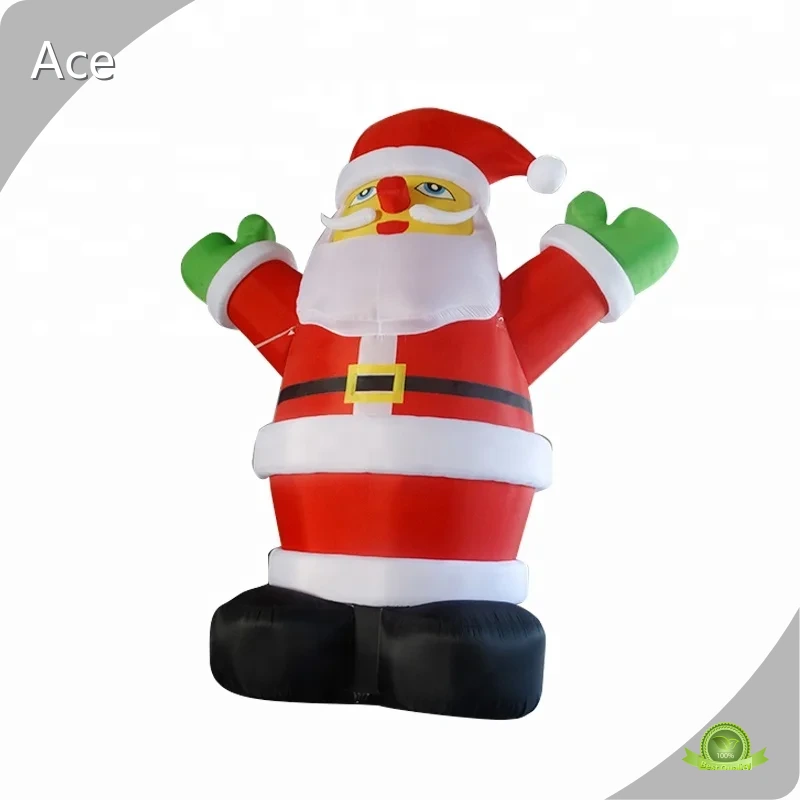 Customized Dancing Inflatable 20 Ft Christmas Santa Claus And Snowman 1