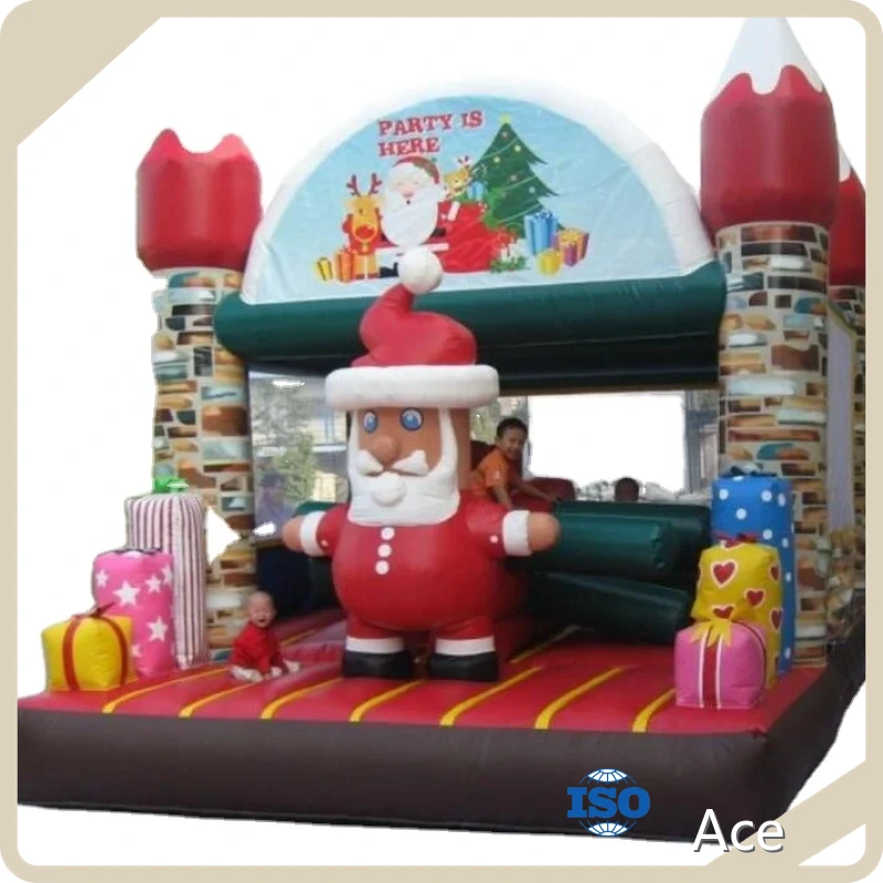 Christmas Inflatables Castle Christmas Inflatable Bouncer Santa Claus Christmas Castle 1
