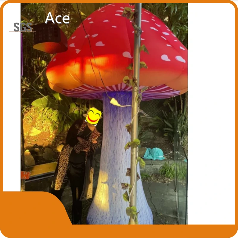 Australia Outdoor Decorative Led Lighting Colorful Inflatable Mushroom For Outdoor Stage Decoration 1