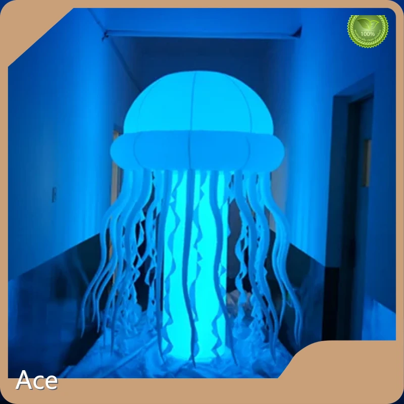 Hanging Decoration Inflatable Light Up Jellyfish With Led Inside 1