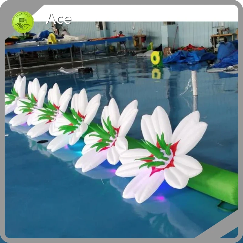 Hot Sale Outdoor Decorative Giant Customized Attractive Led Inflatable Flower Chain For Wedding Decoration 1