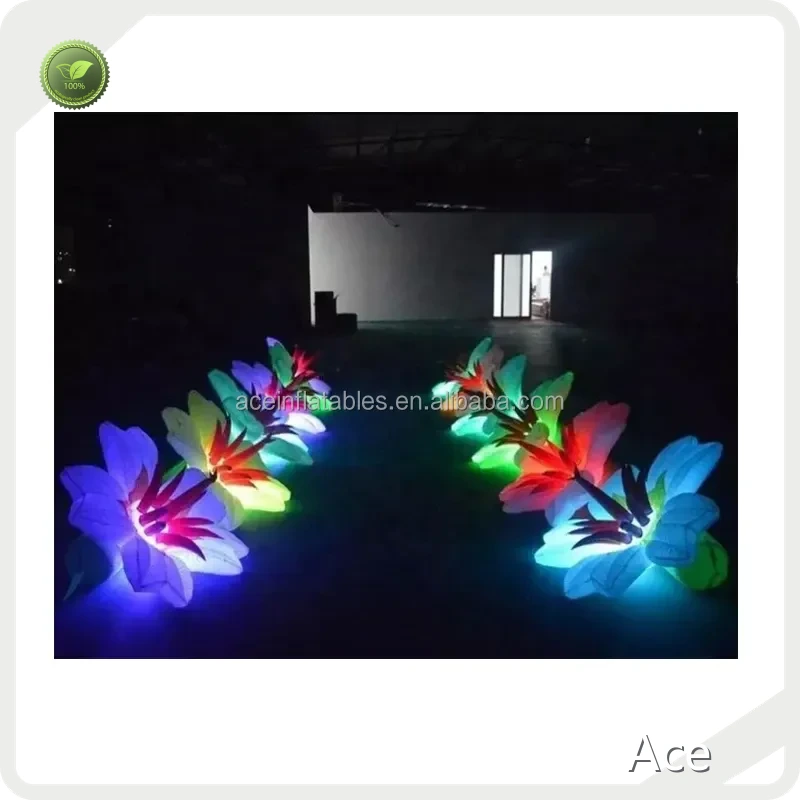 Giant Inflatable Flower Wedding Decoration Led Lights Inflatable Rose Flower Lighting Inflatable Flower 1