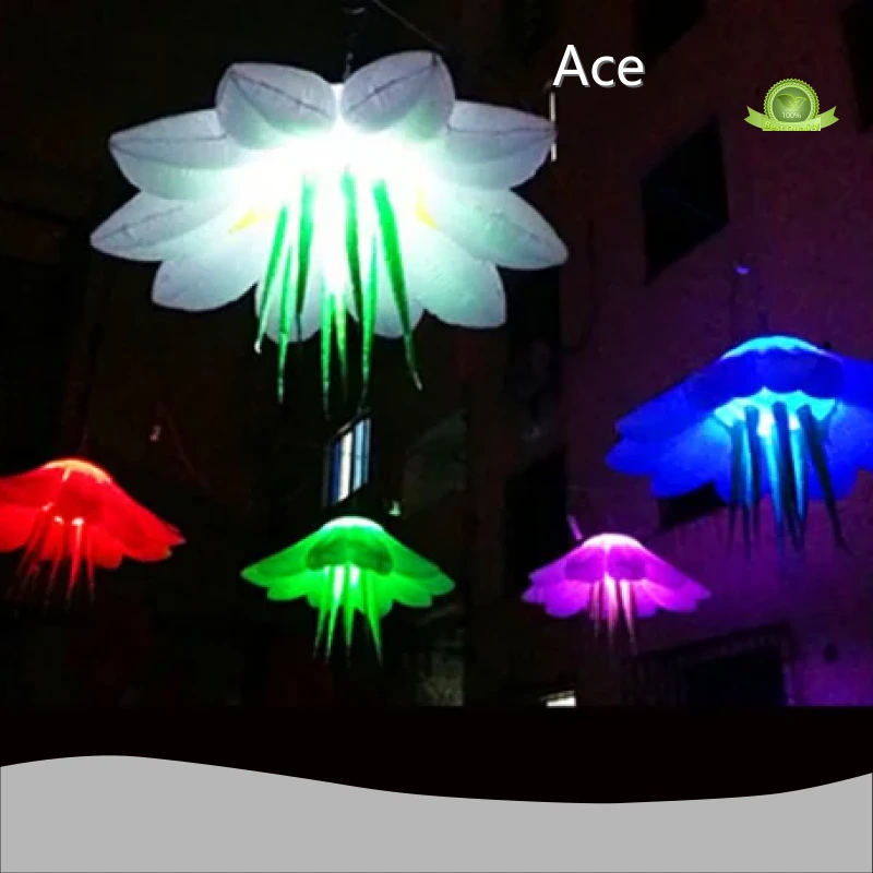 Custom Giant Beautiful Led Light Inflatable Flower For Wedding Party Decoration 1
