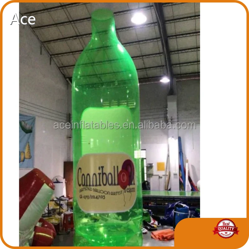 Customized Giant Transparent Inflatable Wine Bottle With Custom Logo For Advertising 1