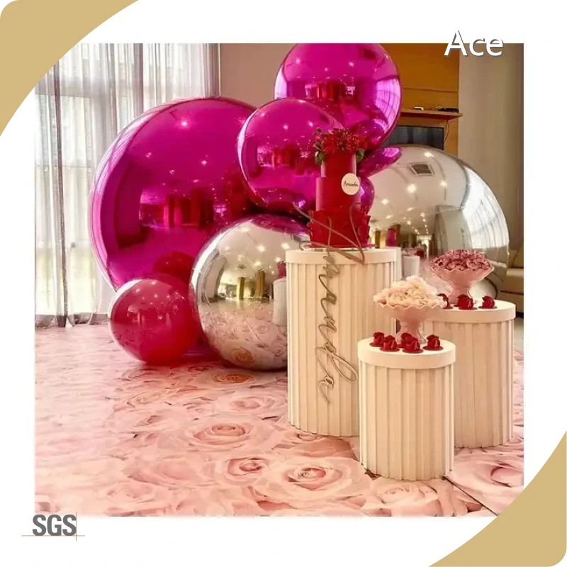 Large Outdoor Christmas Inflatable Ornament Ball Giant Decorative Mirror Sphere Wedding Stage Pvc Silver Inflatable Mirror Ball 1
