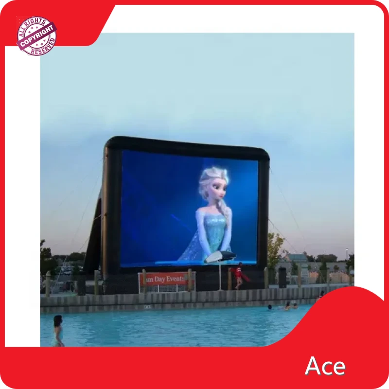 Customized Outdoor 24ft 40ft 80ft Air Sealed Inflatable Movie Screen For Sale 1
