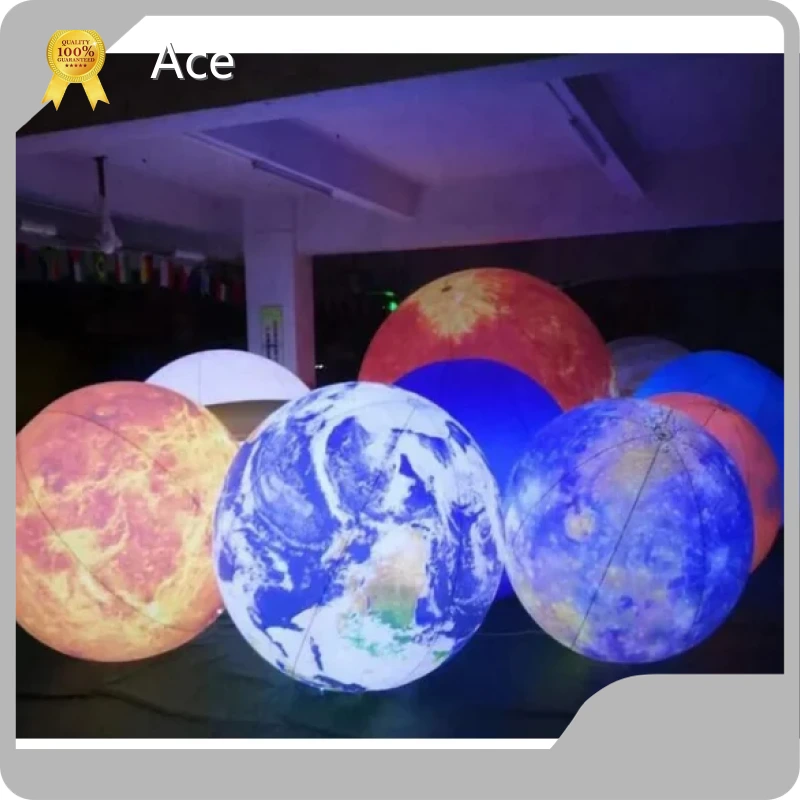 Space Theme Party Decoration Inflatable Planet,Inflatable Earth Moon Nine Planets Hanging Led Model 1