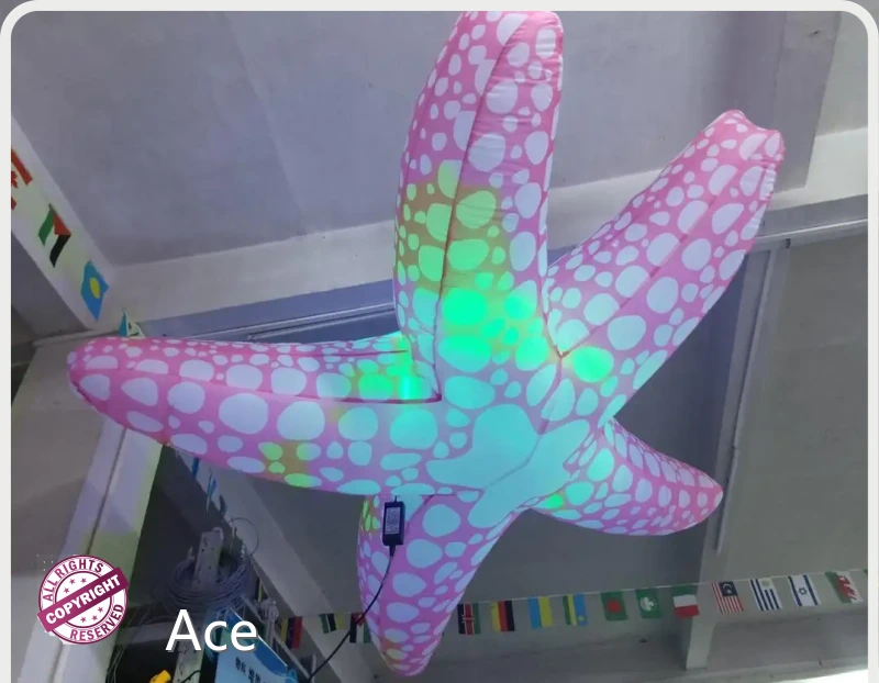 Customized Giant Led Star Inflatable Starfish Hanging Decoration Inflatable Starfish For Music Festival Stage 1