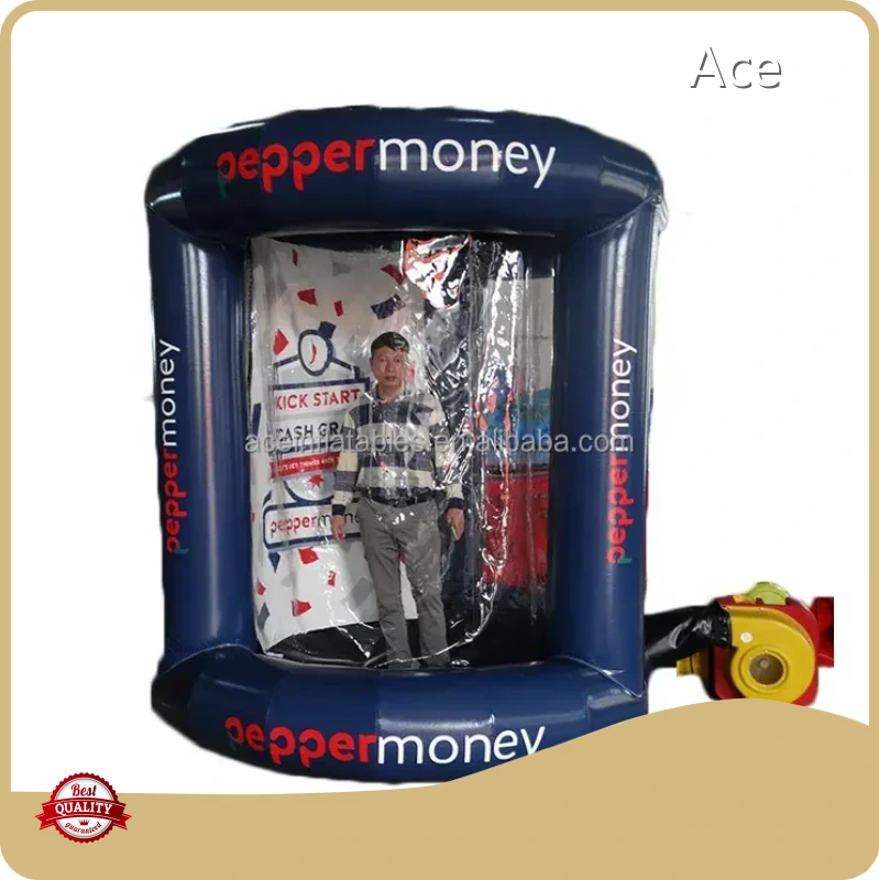 Custom Inflatable Cube Cash Money Catching Machine Grab Booth For Sale 1