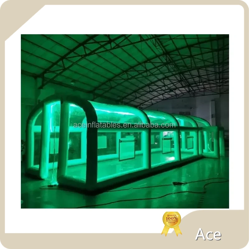 Factory Price Custom Inflatable Led Lighting Tent Blow Up Pvc Pool Cover Transparent Bubble House Inflatable Pool Cover 1