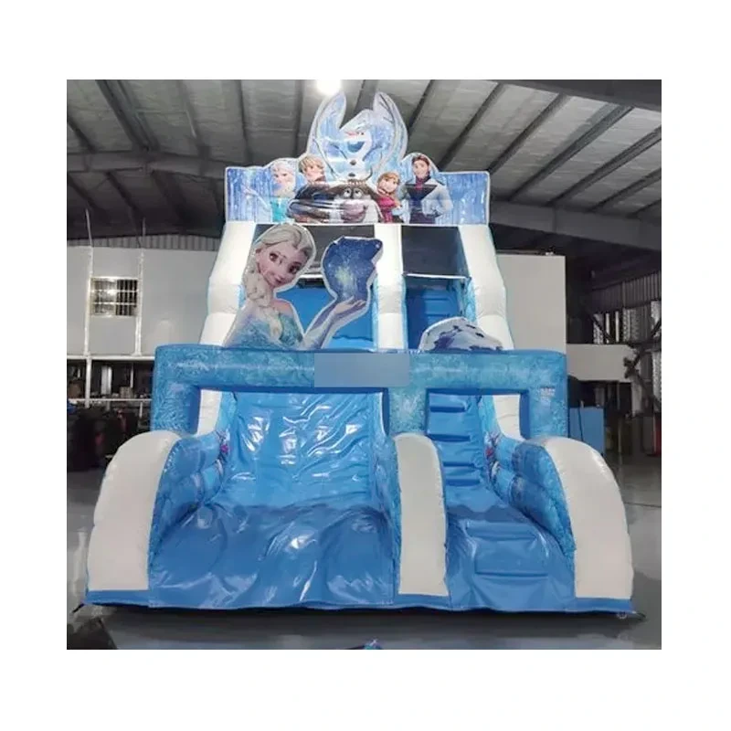 Princess Girl Frozen Theme Inflatable Dry Slide for Kids and Adults 1