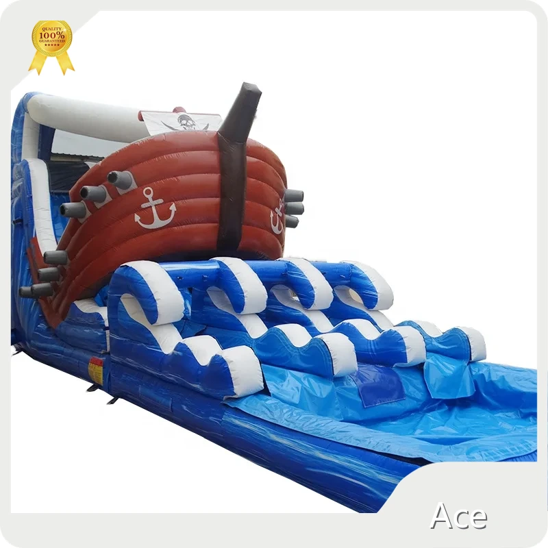 Inflatable Pirate Ship Inflatable Water Slide Outdoor With Inflatable Pool Slide 1