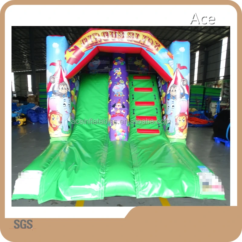 Commercial Kids Amusement Outdoor Bouncy Castle Slide Inflatable Bouncer Slide Carnival Circus Clown Theme Inflatable Slide 1