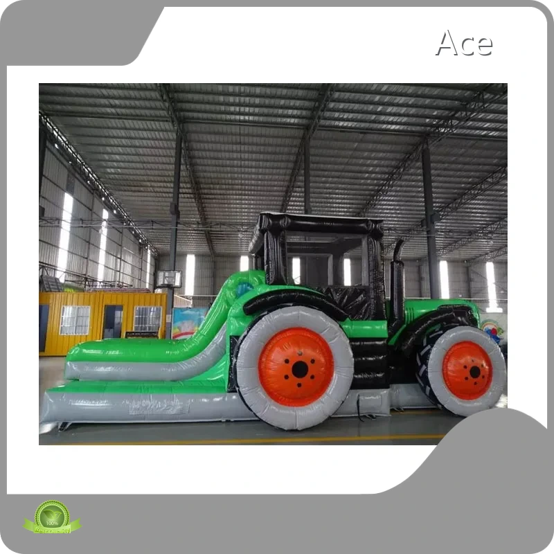 Custom Tractor Bouncy Castle Inflatable Castle Jumping Bouncer With Slide/inflatable Tractor Bounce House For Sale 1