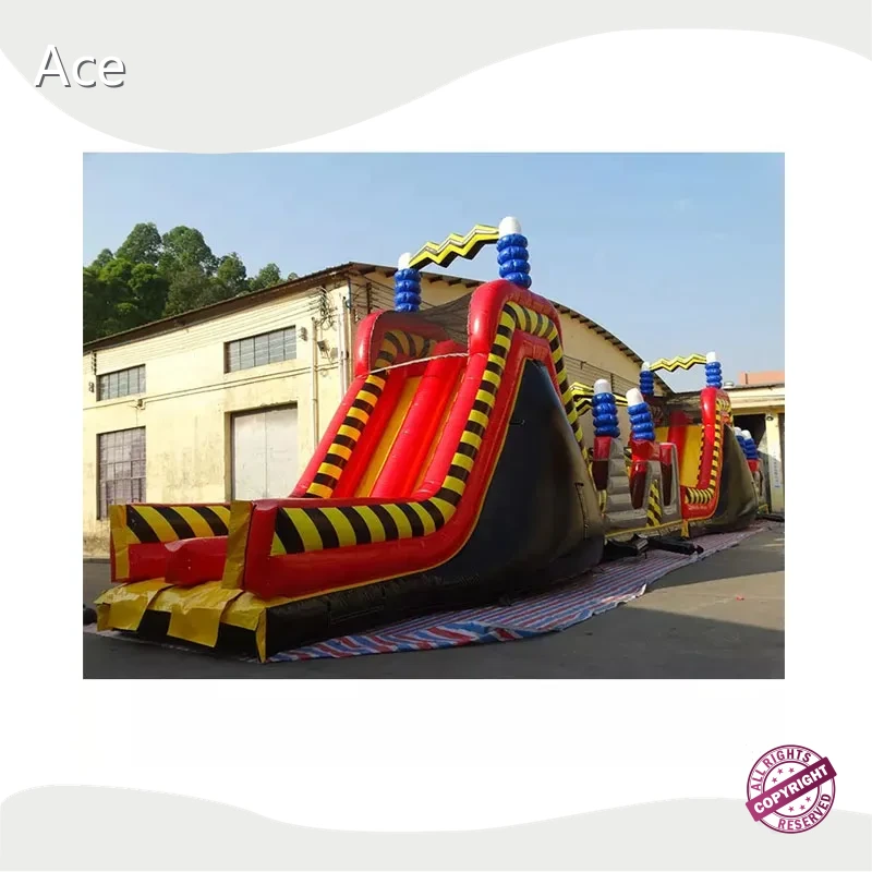 Commercial Giant Long 90ft Inflatable Obstacle Course For Sale 1