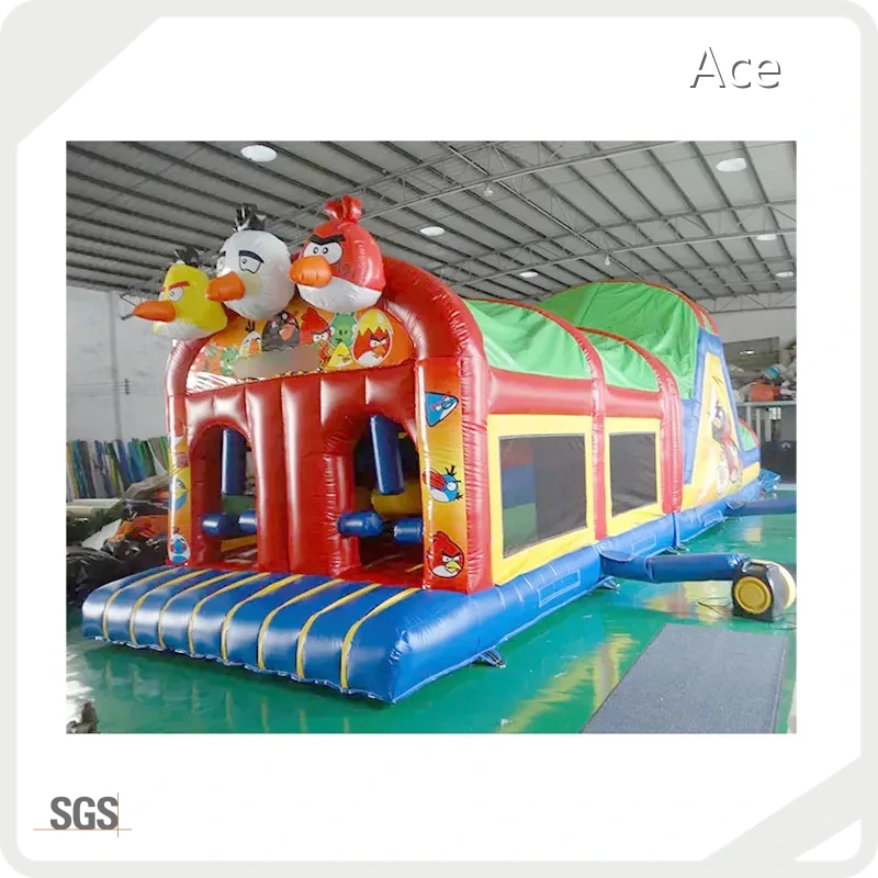 Cute Cartoon Commercial Inflatable Obstacle Course For Kids 1