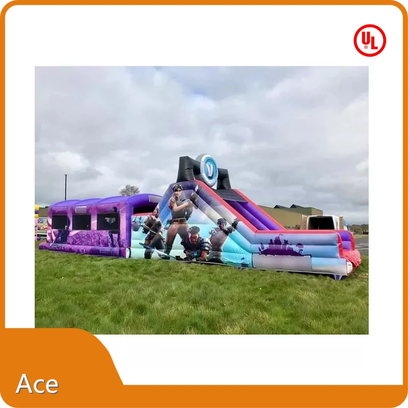 Commercial Outdoor Electronic Games Theme Inflatable Obstacle Course For Sale 1
