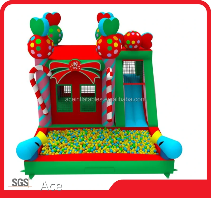 Outdoor Combo Commercial Jump Kids Jumpers Slide Jumping Castle Bounce House Candy House Inflatable Bouncer With Ball Pit 1