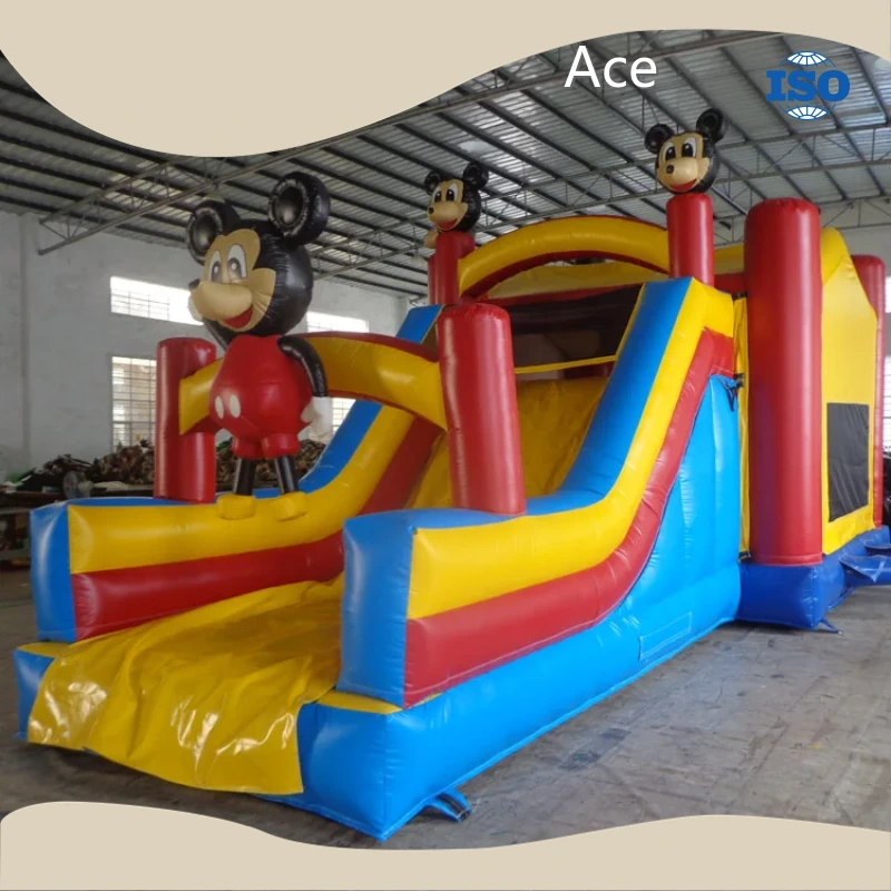 Oem Inflatable Mickey Mouse Jumping Castle Slide Combo For Sale Vinyl 1