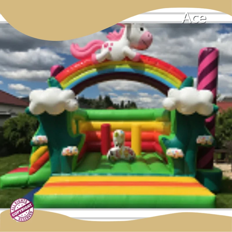 New Design Pretty Unicorn Inflatable Combo Bouncer For Kids 1