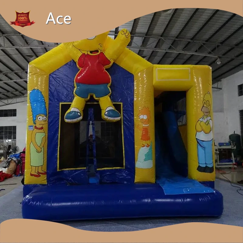 Commercial Simpson Inflatable Castle Bounce House Combo With Slide For Sale 1