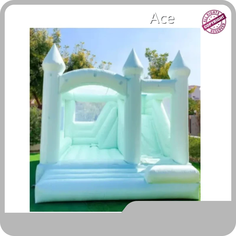 Commercial Custom Macaroon Color Pink Lemon Peach Mint Pastel Inflatable Bouncy Castle For Sale 1