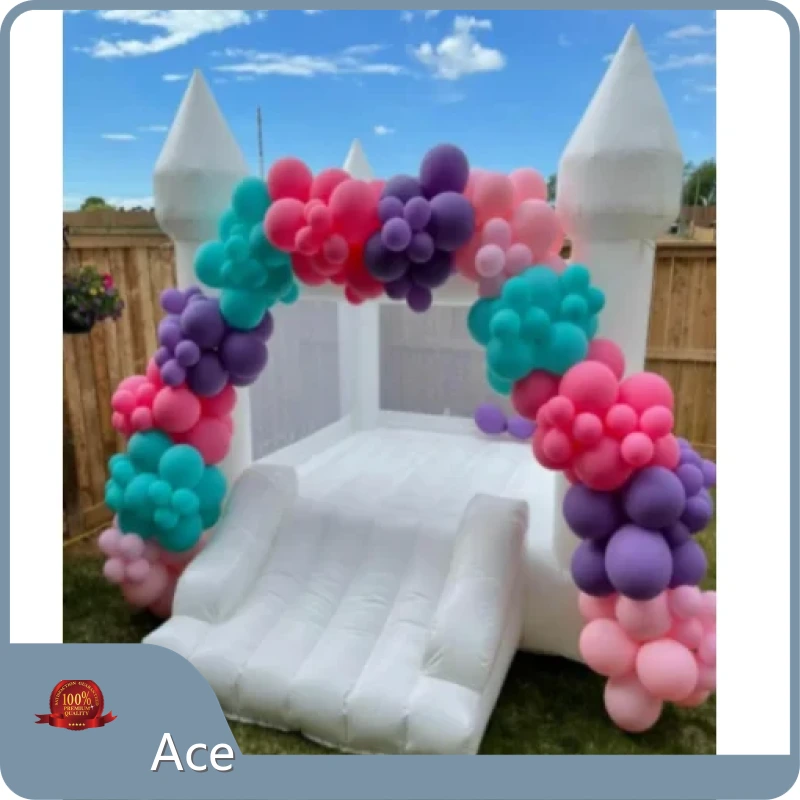 Commercial Indoor Outdoor Toddler White Mini Bouncy Castle For Sale 1