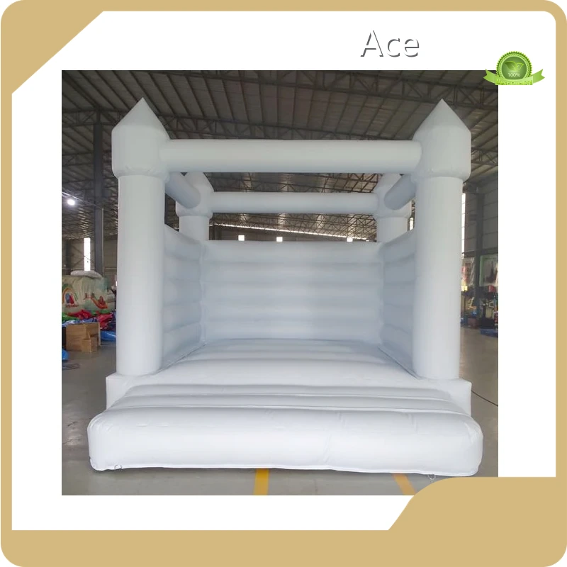 Popular Pastel Pink Blue White Inflatable Wedding Bouncy Castle For Wedding 1