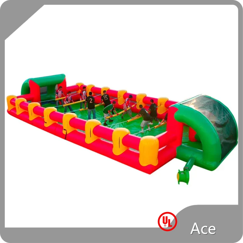 Commercial Inflatable Human Table Football Court Football Pitch Inflatable Soap Soccer Field Inflatable Game For Adult 1