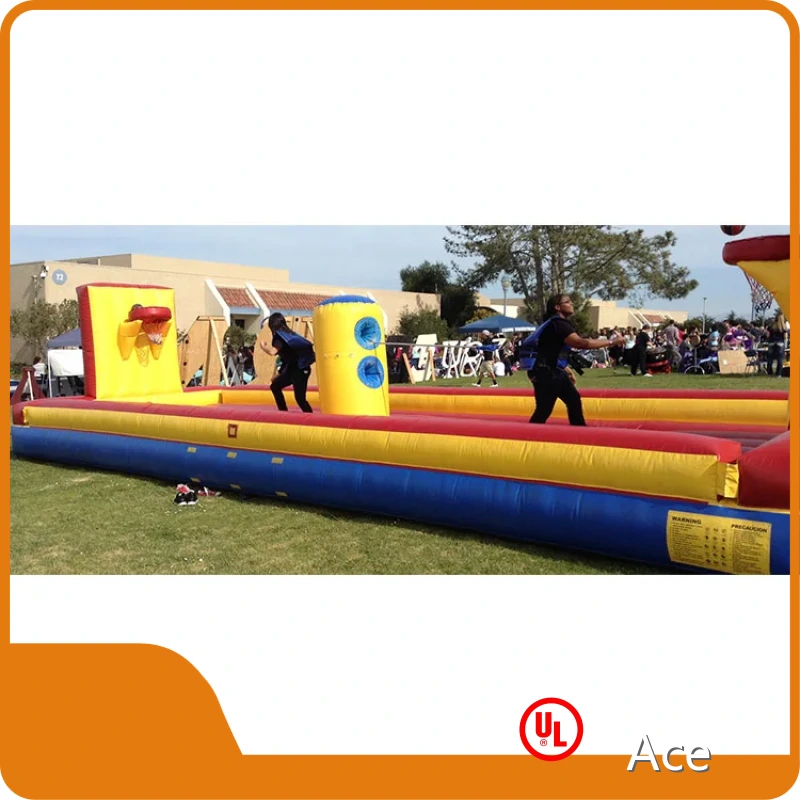 Inflatable Football Basketball Bungee/ Bungee Tug N Dunk/ Bungee Run Basketball Toss For Sale 1