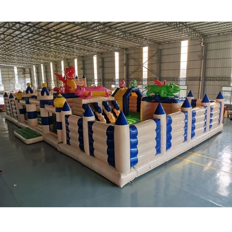 Custom Large Outdoor Inflatable Adventure Dinosaur Theme Park For Sale 21