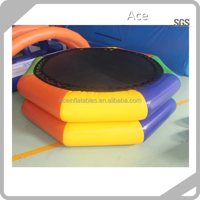 Customized Water Floating Island For Kids And Adults Water Park Inflatable Jump Trampoline 1