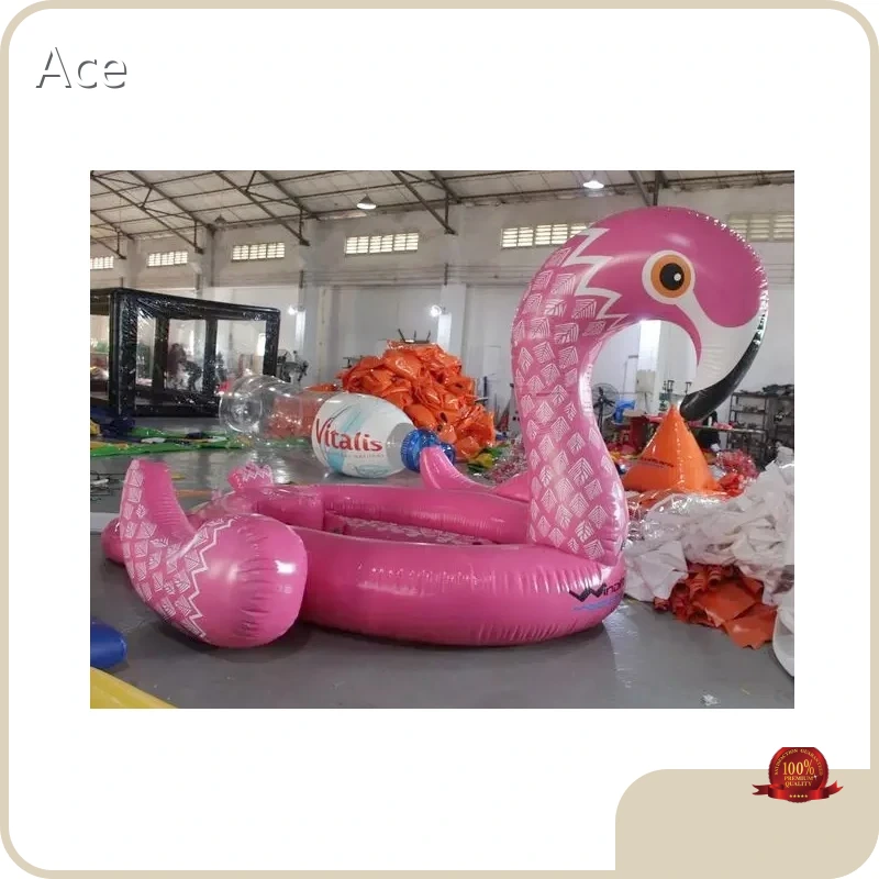 Factory Customized Summer Water Fun Pool Toy Pvc Tarpaulin 6 Person Giant Inflatable Flamingo Float 1