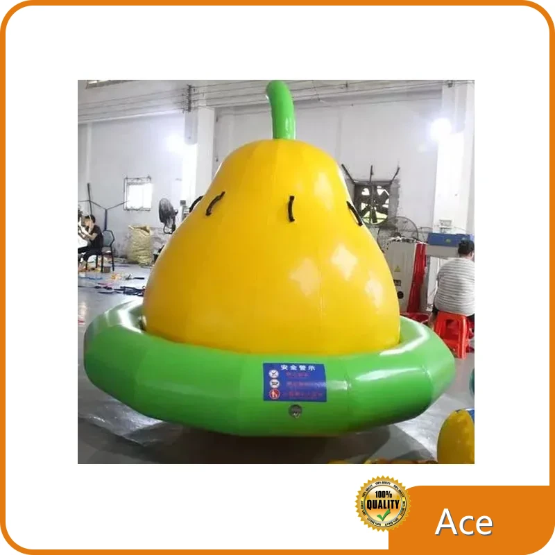 Customized Inflatable Ufo Towable Disco Boat Gyroscope Floating Inflatable Water Spinner Rotating Pear 1